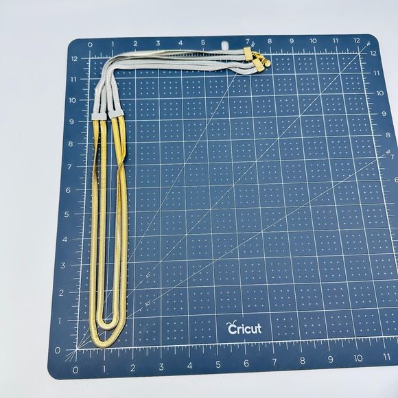 Ann Taylor LOFT Necklace Layered Chain Mixed Tone Modernist Jewelry - Picture 9 of 9